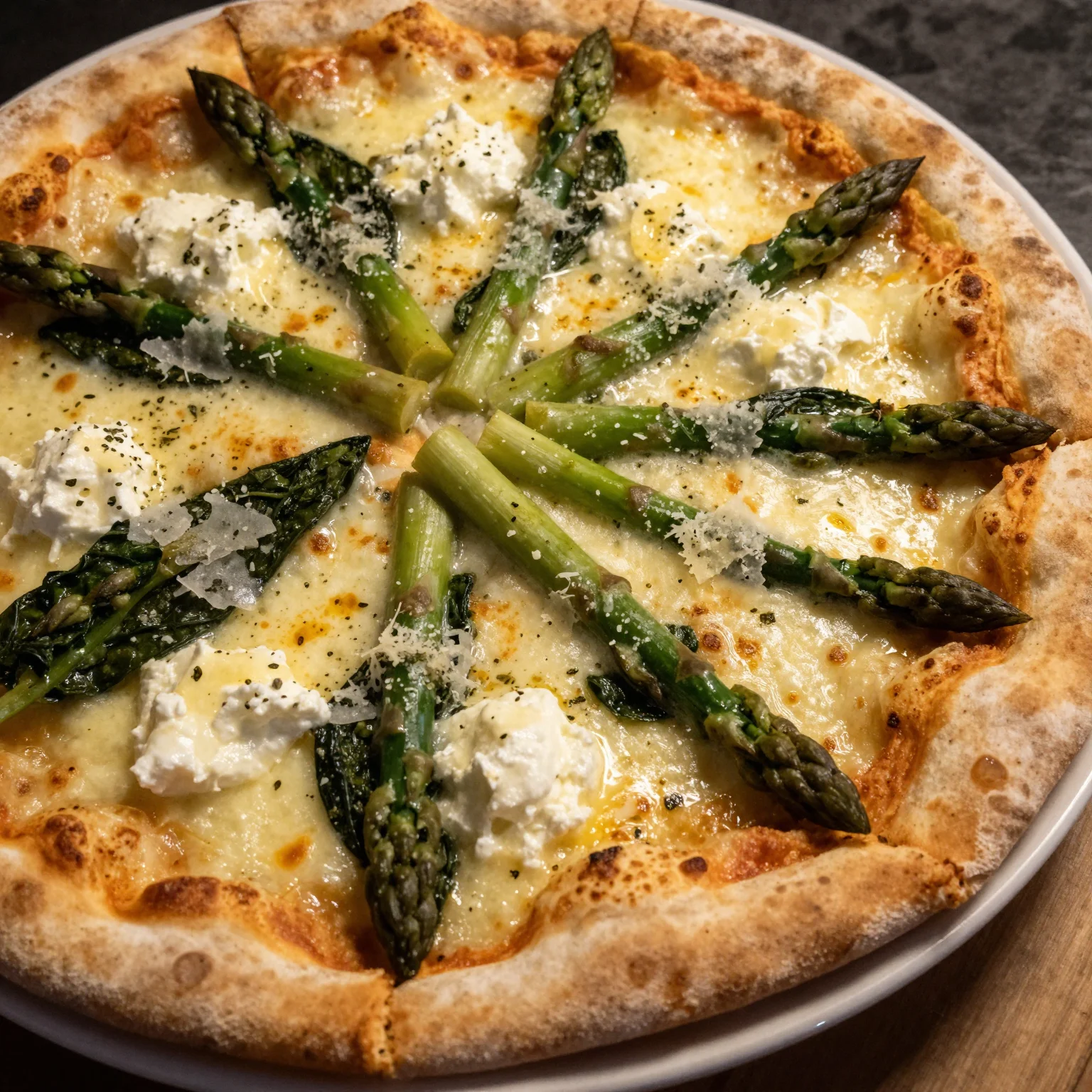 Asparagus Ramp Pizza