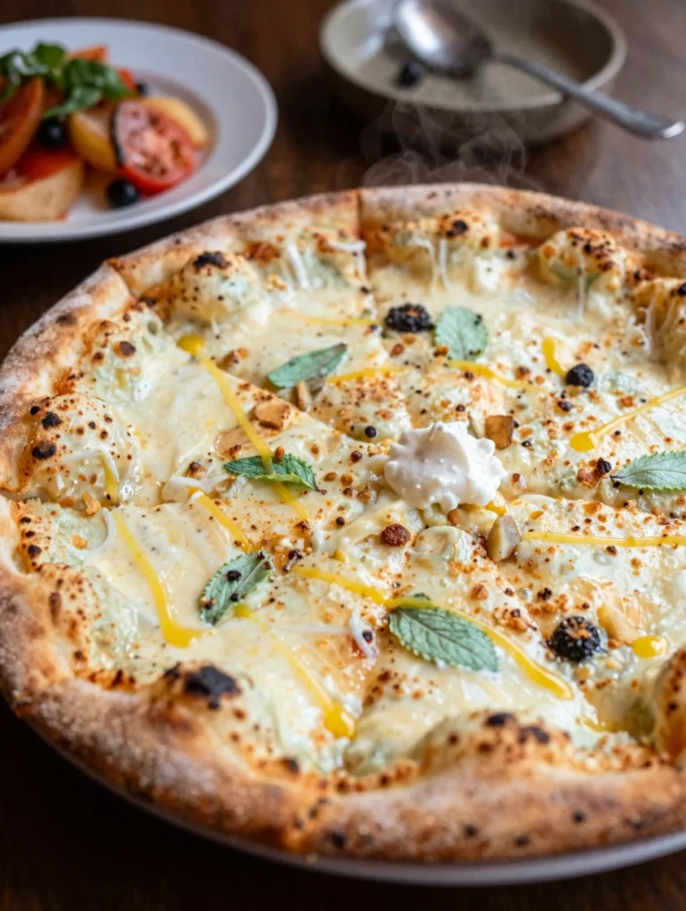 Lemon Mint Mascarpone Pizza