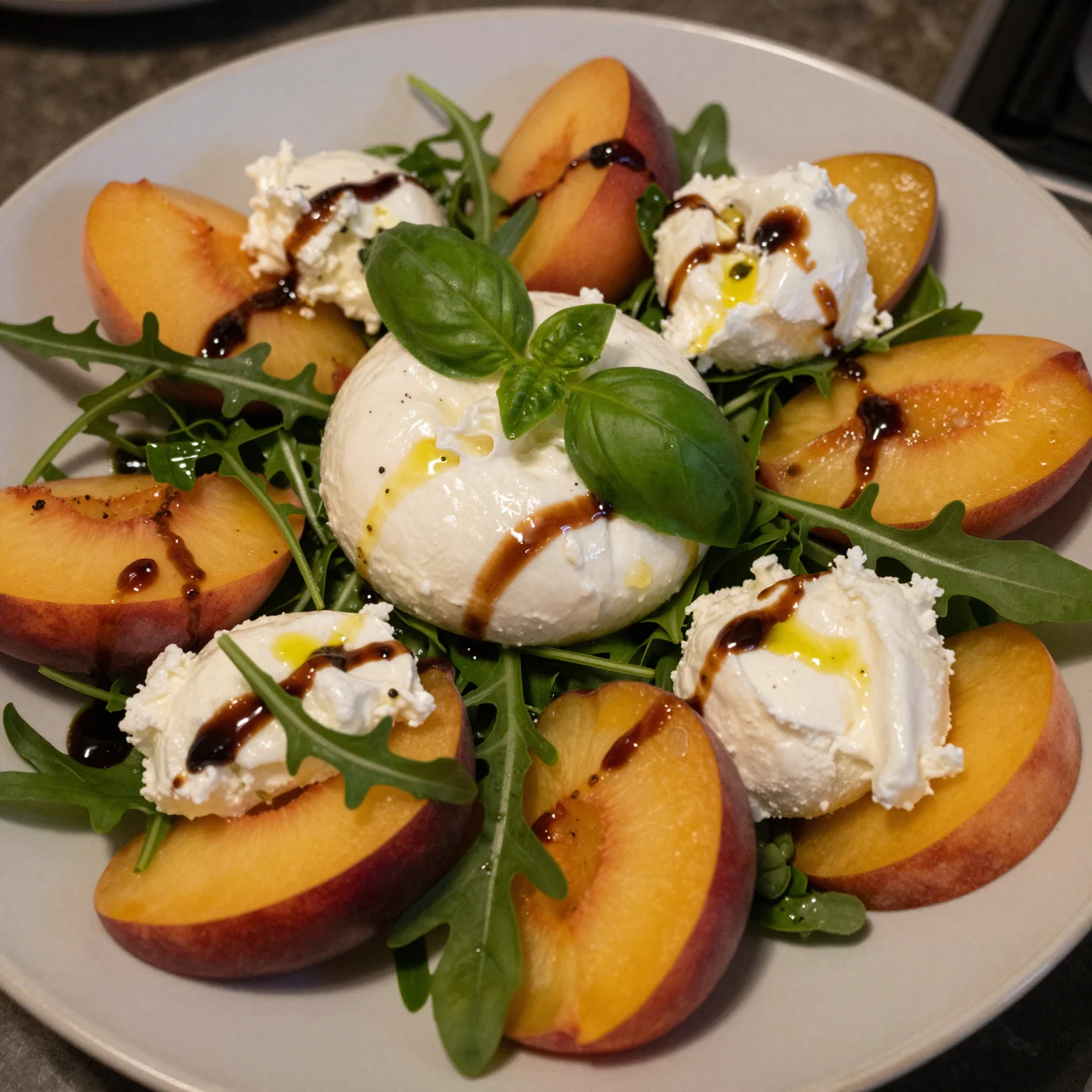 Peach Burrata Salad