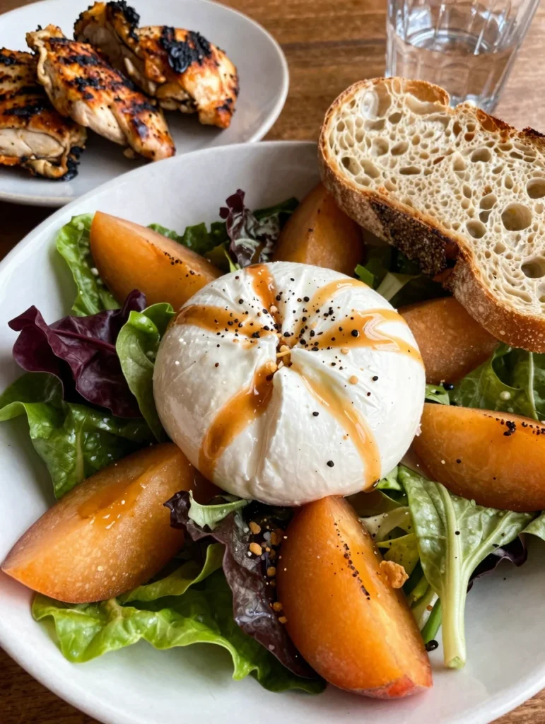 Peach Burrata Salad