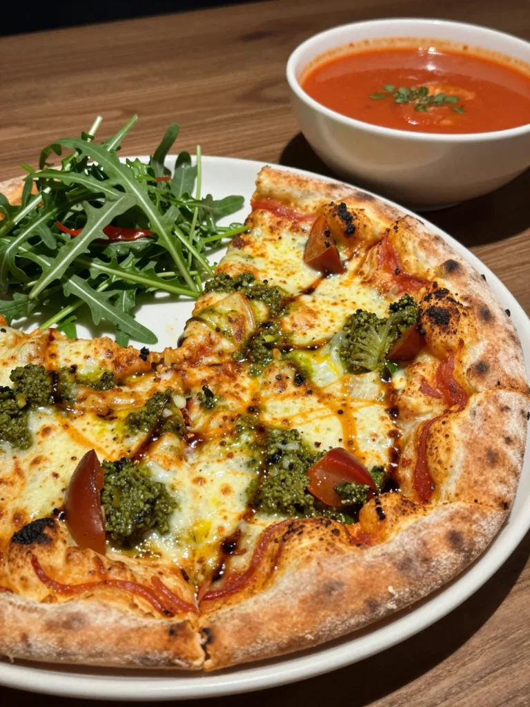 Peach Pesto Balsamic Pizza