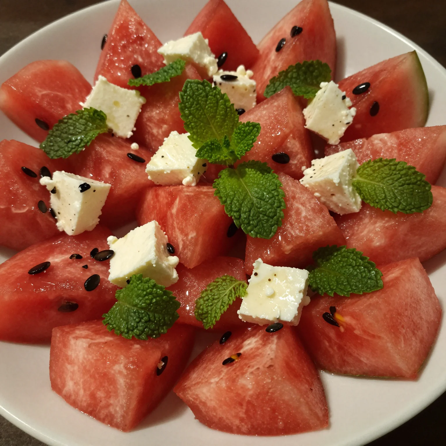 Watermelon Feta Mint Salad