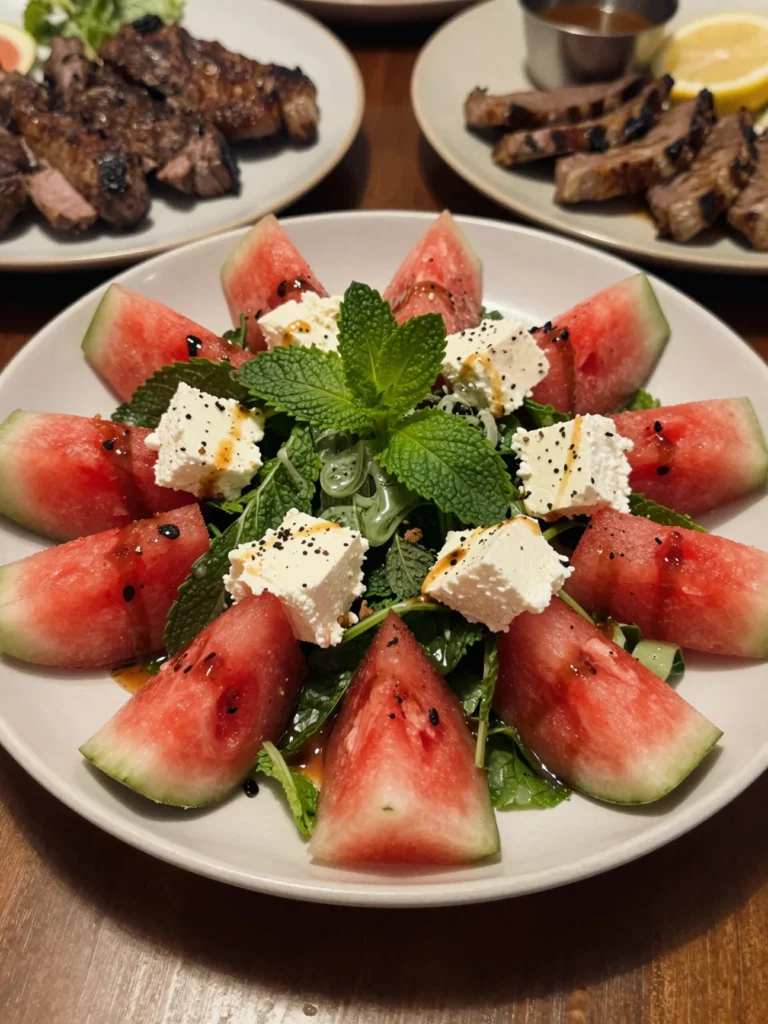 Watermelon Feta Mint Salad